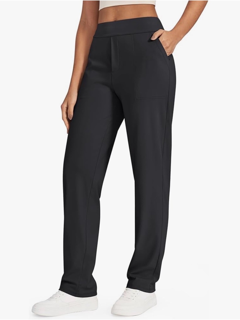 Black Women's Straight-Leg Pants